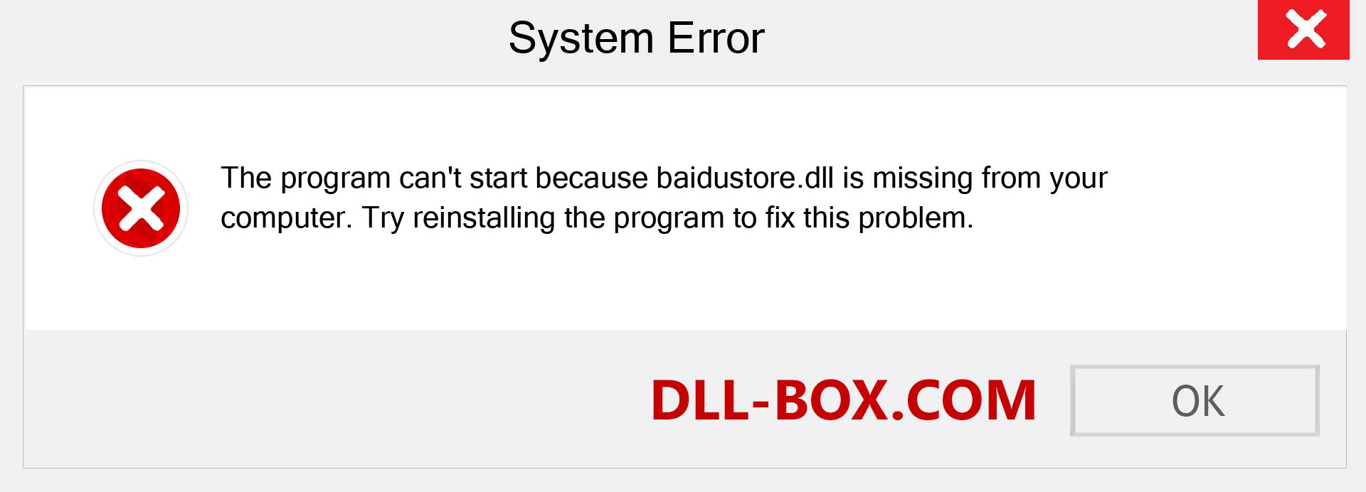  baidustore.dll file is missing?. Download for Windows 7, 8, 10 - Fix  baidustore dll Missing Error on Windows, photos, images